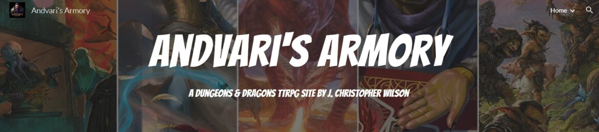 Andvaris Armory D&D Resource Site